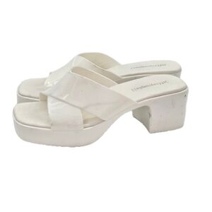 Jeffrey Campbell Bubblegum Platform Sandals White Size 9